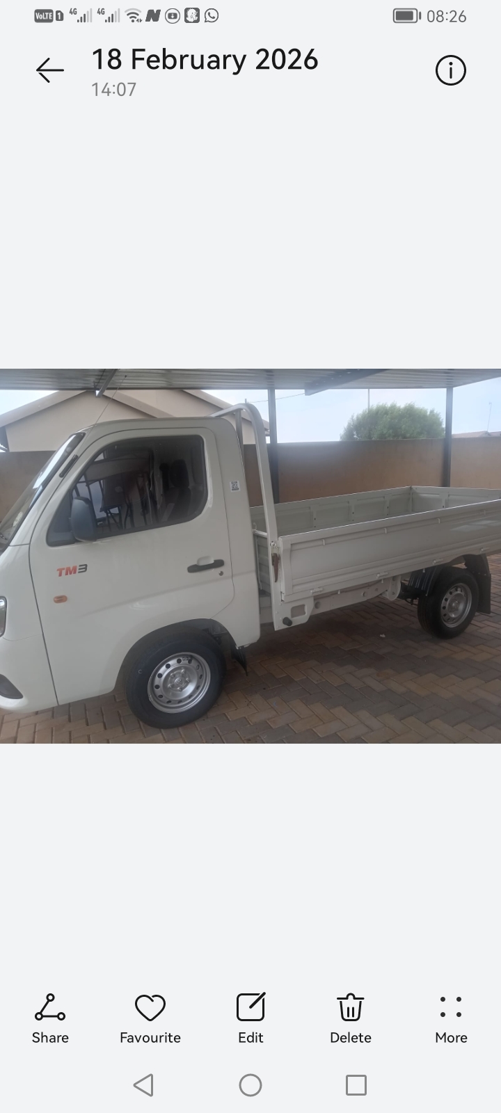 Pick Up Lorry for hire in Tumelo Humphrey Mofokeng South Africa, Gauteng