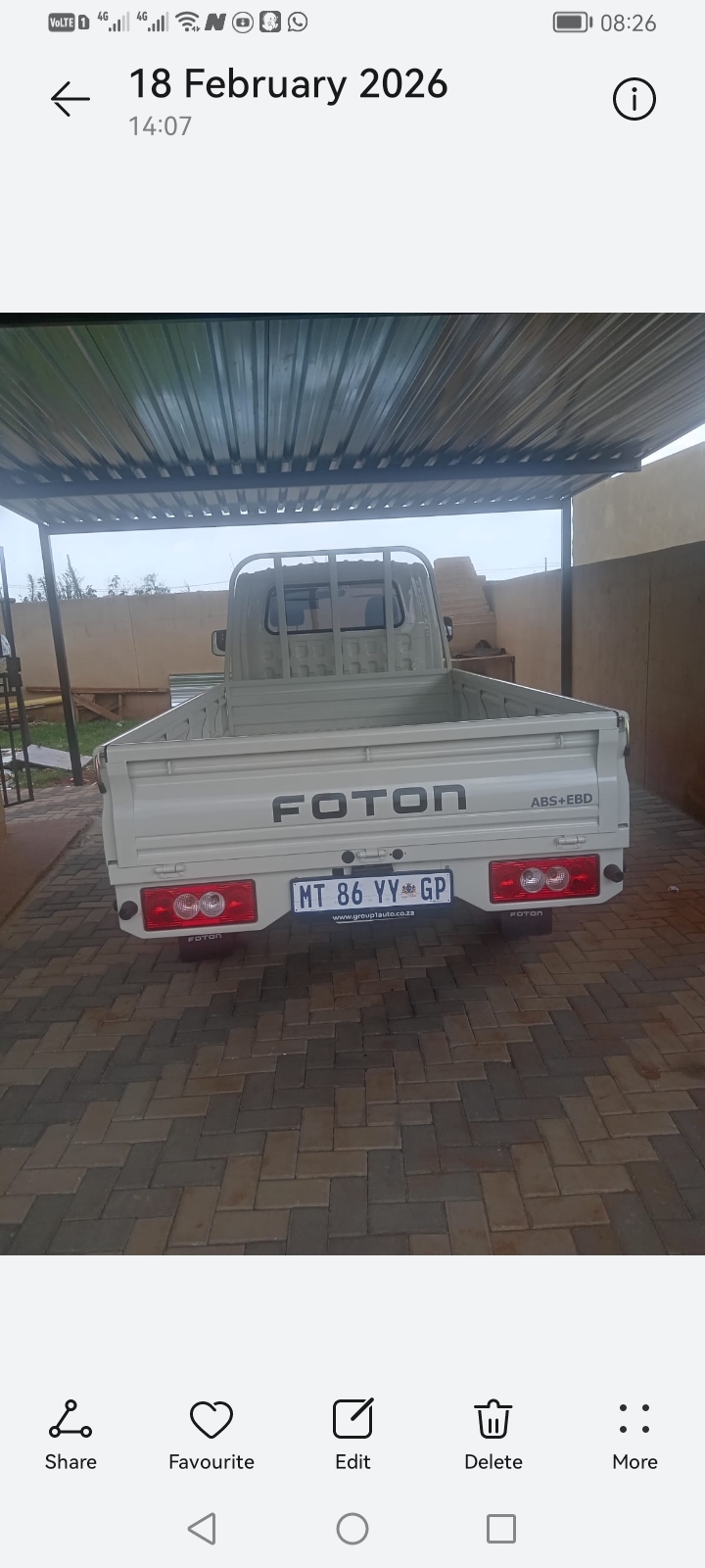 Pick Up Lorry for hire in Tumelo Humphrey Mofokeng South Africa, Gauteng