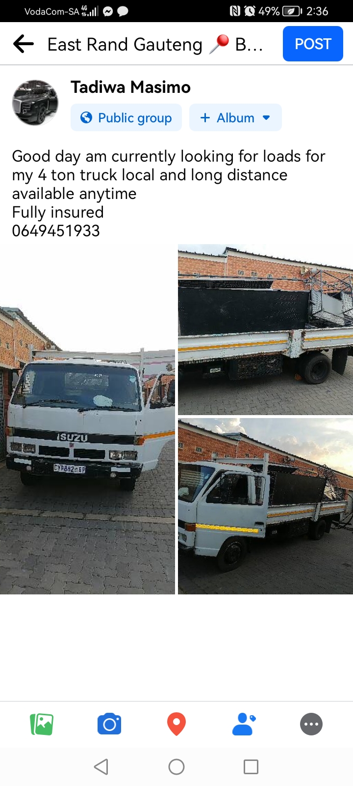 4 Ton Dropside for hire in Tadiwanashe South Africa, Gauteng